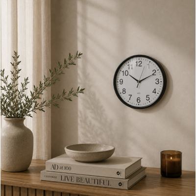Reloj de pared 30 cm negro 30208