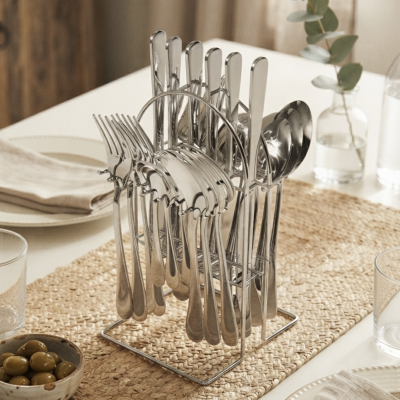 Set de cubiertos 24 piezas con soporte 1237