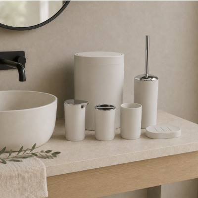 Set de baño 6 piezas 3009 blanco