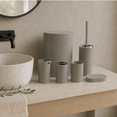 Set de baño 6 piezas 3009 beige