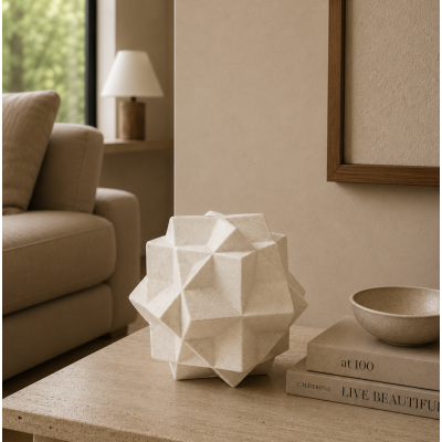 Figura deco geometrica marfil 20*20 1320/2152