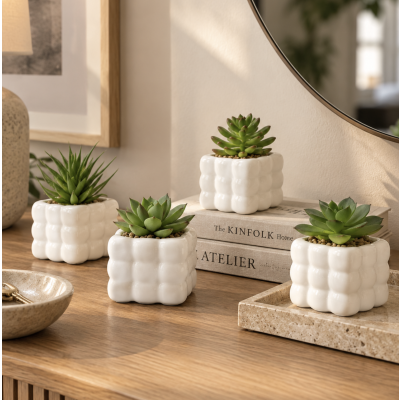 Suculenta artificial maceta 12*6 5047