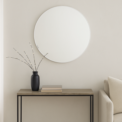 Espejo circular blanco 80 cm 6380