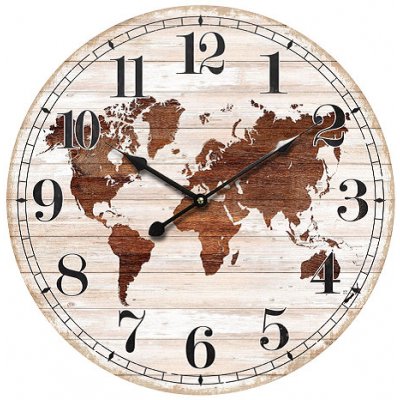 Reloj de pared mapa mundi 29' 3052