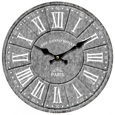 Reloj de pared grand hotel gris 29' 3081