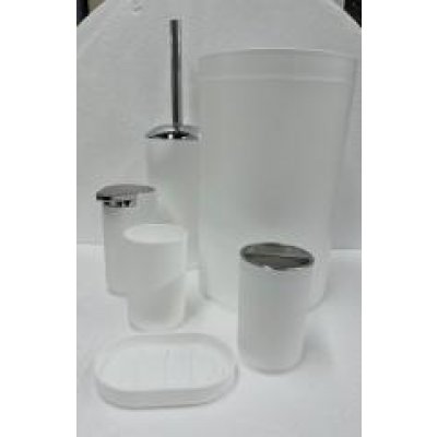 Set de baño 6 piezas 3009 blanco