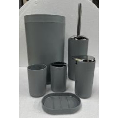 Set de baño 6 piezas 3009 gris 