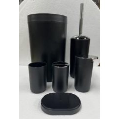 Set de baño 6piezas 3009 negro 